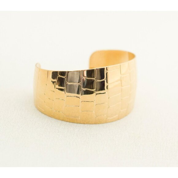7 Inch, Cuff Bracelet, Cuff Bracelet, Gold Cuff Bracelet, Bracelet Femme - R1 - Picture 1 of 3